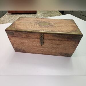 Old Wood And Brass Box